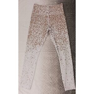 Zyia Stay Gold Light N Tight High Rise‎ 7/8 Leggings Size 4 Women's White NWOT